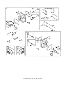 Head-Cylinder/Rocker Cover Diagram and Parts List for 44M700 0110-0121 Briggs and Stratton Engine